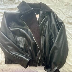 KITTENISH faux leather jacket; NWT